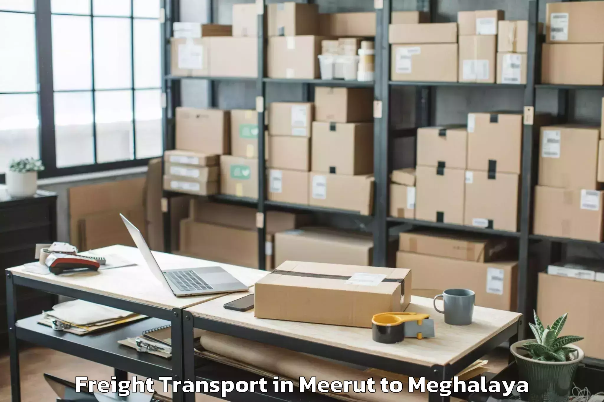 Easy Meerut to Jowai Freight Transport Booking